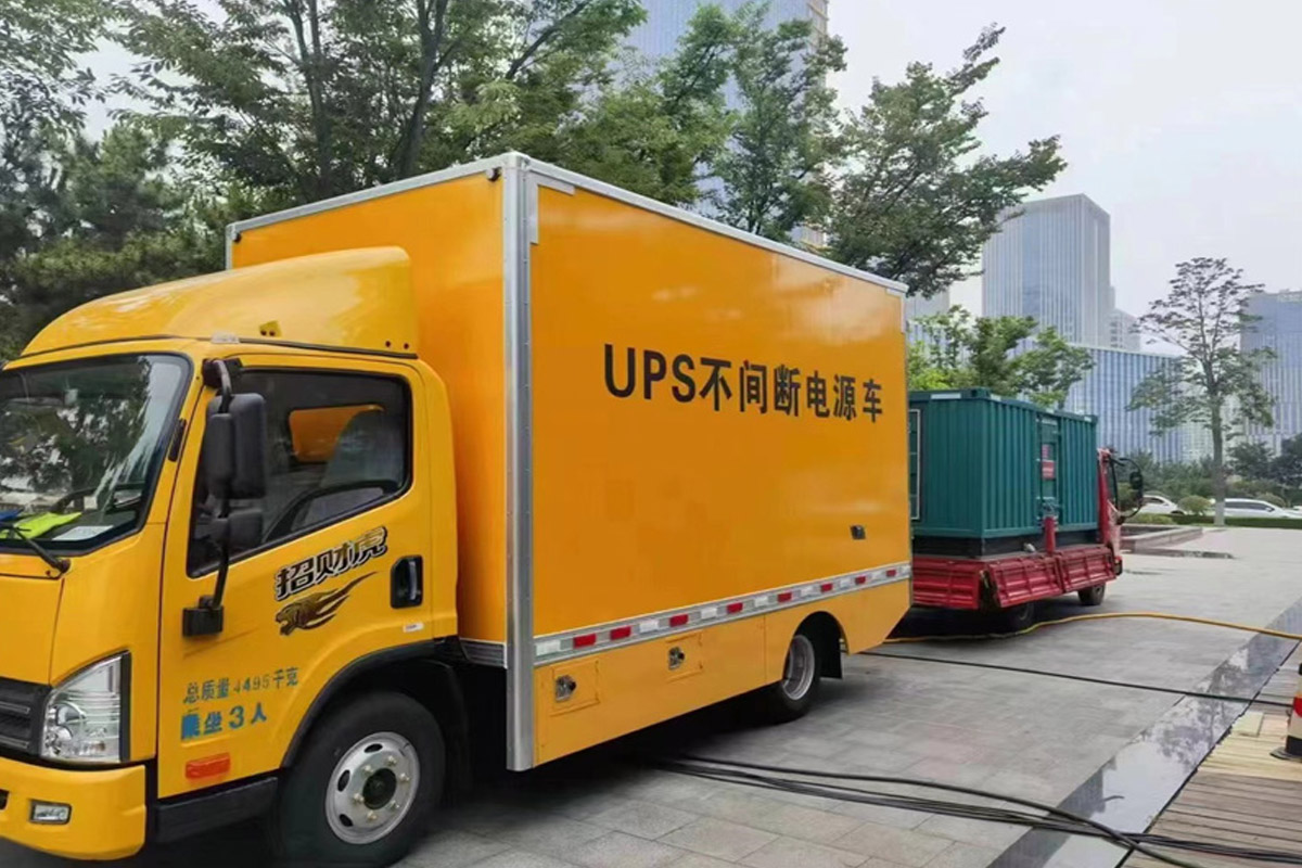 蓬莱发电机租赁施工现场
